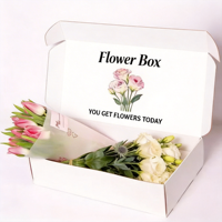 Boîte d'emballage personnalisée pour fleurs en papier - Carton de qualité supérieure pour une livraison florale commerciale durable