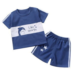 Kinder Jungen Mädchen Kurzarm Baumwolle Cartoon-Muster Sommeranzug <span class=keywords><strong>Baby</strong></span> Koreanischer Stil Kleidung - Product Image 6