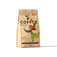 Sacs d'emballage pour café à fond plat ou à fond carré, personnalisés avec logo imprimé, finition mate, avec fermeture à lien métallique ou fermeture éclair, vente en gros directe usine
