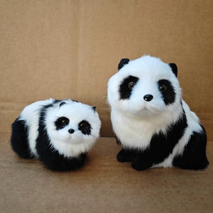 Simulation <span class=keywords><strong>Panda</strong></span> Modèle Fourrure Artisanat Zoo Ornements <span class=keywords><strong>Panda</strong></span> Poupée Décoration - Product Image 1