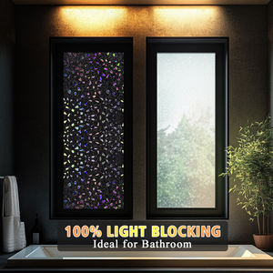 Adhesivo de <span class=keywords><strong>vinilo</strong></span> decorativo moderno para ventana, Protección de Privacidad, película esmerilada teñida, resistente al agua, Diamante Negro de vidrio - Product Image 2
