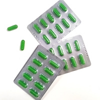 Capsules de performance masculines vertes personnalisables, formule à base de plantes, soutien énergétique, 10 capsules en blister, santé fonctionnelle masculine