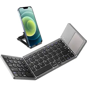 Téléphone portable Flexible De haute qualité Mini Sem Fio Teclado pliable tablette clavier avec pavé tactile pour Android Ipad IOS