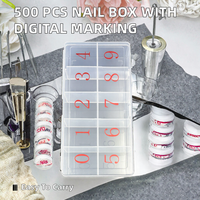 Boîte de rangement professionnelle portable en plastique anti-chute pour 500 pièces de bijoux et patchs à ongles