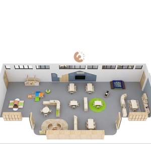 Eibele Salle de Classe Centre Ensemble Enfant Moderne Bois Enfant Préscolaire <span class=keywords><strong>Pas</strong></span> <span class=keywords><strong>Cher</strong></span> En Bois Pépinière Préscolaire Maternelle Garderie Meubles - Product Image 5