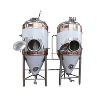 Cuve de fermentation conique à double paroi en acier inoxydable 304/316 avec chemise de refroidissement au glycol et trappe latérale/supérieure pour la production d'alcool à domicile et sur petite échelle
