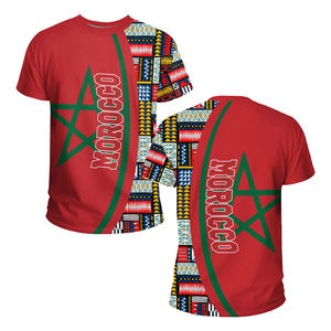 Bandiera del marocco e maglia da calcio speciale con motivo Kente della squadra nazionale di calcio del marocco - Product Image 1