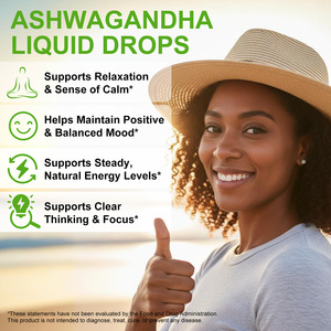 Gotas Líquidas de Ashwagandha SOLOTREE con Extracto de Plantas para Aliviar el Estrés, Calmar, Mejorar el Pensamiento, la Concentración y Equilibrar el Estado de Ánimo - Product Image 2