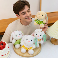 Porte-clés Lapin en Peluche en Gros 15cm, Personnalisé, Rempli de Perles, Jouet en Peluche en Coton PP, Pendentif Animal, Décoration de Sac à Dos