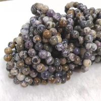 Pierre d'énergie Dragon jaspe violet, naturel, pour la fabrication de bijoux, perles rondes, grande puissance de guérison