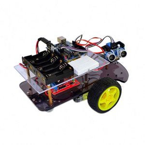 Kit de châssis de voiture robot intelligent à ultrasons 4WD pour <span class=keywords><strong>Arduino</strong></span> et projets électroniques de bricolage - Product Image 3