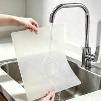 Set de table en PP transparent mat de qualité alimentaire, résistant à la chaleur, imperméable, anti-graisse, flexible, enroulable, avec logo/design graphique personnalisé