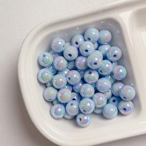 Mapei 8mm & 10mm lumineux acrylique plastique & Lucite trou droit perles bricolage téléphone portable chaîne collier accessoires perles en vrac - Product Image 3