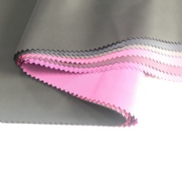 Tissu imitation PU noir à mémoire de forme 75D, enduit avec WR pour la veste Honda PU