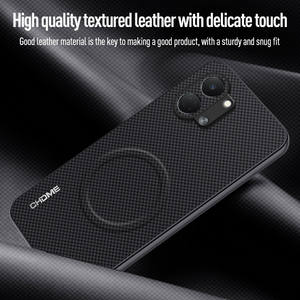 Funda de Lujo con Soporte Magnético para Coche, Textura de Cuero, para Tecno Spark Go 3 4G / KN3, Protección de Lente, Borde Suave - Product Image 6