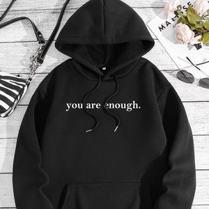 Abbigliamento di Marca all'Ingrosso <span class=keywords><strong>Felpa</strong></span> Bianca a Maniche Lunghe Casual alla Moda Stampata da <span class=keywords><strong>Donna</strong></span> Oversize Tinta Unita con Cappuccio - Product Image 3