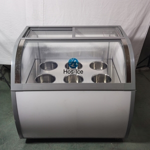 Congélateur de présentation de crème glacée à refroidissement direct le plus populaire, 10 bacs/6 seaux, dégivrage <span class=keywords><strong>automatique</strong></span> pour gelato - Product Image 5