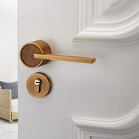 Poignée de porte de chambre en alliage de zinc, symétrique, pour entrée d'appartement, chambre d'hôtel, avec mécanismes de verrouillage et barres de traction