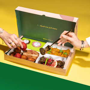 Caixa para Molho de Comida Árabe para Viagem, Embalagem para Bolinhas de Kibbe, Caixa para Rolos de Queijo e Espinafre com Divisórias - Product Image 2