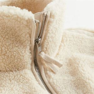 Recién llegado, chaqueta Sherpa para mujer, prendas de vestir de invierno, cremallera ecológica, cálido, sólido, cuello en V, acogedor, suave, Polar, tejido a prueba de viento - Product Image 2