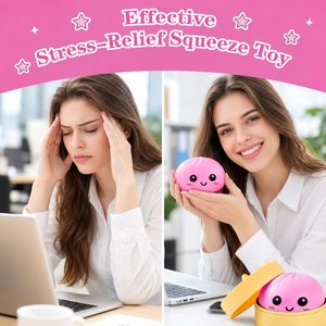 Balle anti-stress personnalisable en forme de dumpling, gadget de décompression esthétique pour bureau, souple, faite à la main, pour adultes, soulagement de l'anxiété - Product Image 6