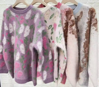Haute qualité personnalisé col rond tricot automne hiver pull confortable mignon pull pour les femmes en gros décontracté femme pull