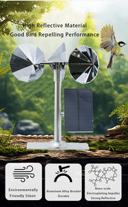 N8-1 태양광 음성 조류 퇴치 장치 360도 광범위 반사 회전 프리즘 컵 바람 동력 회전 거울 - Product Image 3