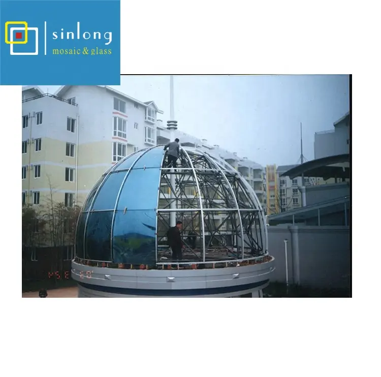 wholesale stainless steel frame laminated safety glass ceiling dome
