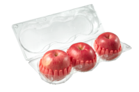 Blister en plastique pomme 1/2/3/6 compartiments boîte d'emballage à clapet emballage alimentaire en plastique personnalisé RPET