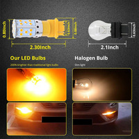 HOLY P27W 3156 Canbus IP65 12V/24V Led 3030 35SMD DRL Feux de signalisation de direction de voiture T25