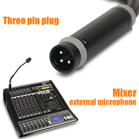 Microphone dynamique à col de cygne mobile pour DJ, prise de mixeur à trois broches, Plug and Play avec microphone dynamique XLR pour spectacle sur scène