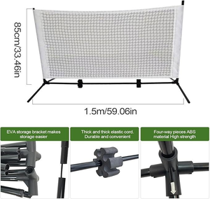 Filet de pickleball portable mini <span class=keywords><strong>en</strong></span> acier inoxydable de haute qualité, aide à l'entraînement pour enfants, jeux sociaux à domicile et divertissement, 5FT Dink - Product Image 4