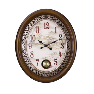 Vintage Oval Wall <b>Clock</b> 12 Inch Battery Powered Decorative Quartz <b>Clock</b> For Living Room Or Dining Area - Product Image 2