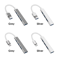 Harga grosir adaptor OTG Multi Splitter Tipe C 4-Port Usb C 3.0 Hub cocok untuk komputer Notebook Desktop