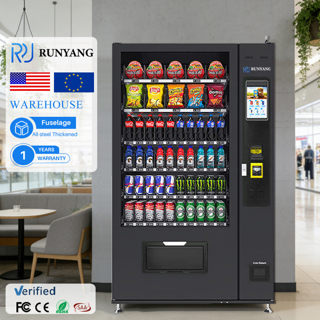 RUNYANG AI Smart Frozen Vending Machines for Drinks & Snacks with SDK Touchscreen & Custom Colors