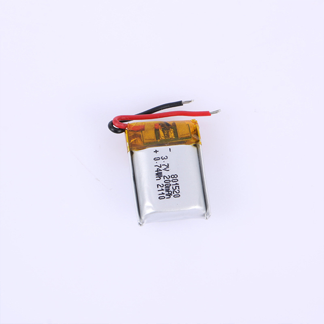Wholesale Lithium Polymer Battery Ultra-Light 801520 3.7V 200mAh 0.74Wh LiPo Battery for Smart Wearables