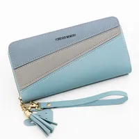 Dompet Wanita Panjang Baru, Tempat Kartu, Lucu, Modis, Multifungsi, Kulit PU Mewah dengan Lapisan Poliester
