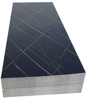 Panneau mural en PVC à revêtement UV imitation marbre, haute brillance, facile à installer, luxueux, imperméable, sans formaldéhyde, flexible, résistant au feu