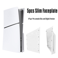 5 pièces de coques de protection pour PS5 Pro Slim (édition disque et numérique) – Kit de remplacement 5-en-1 pour panneaux avant