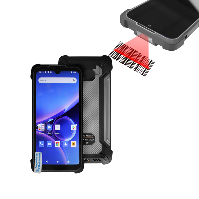 5.7inch Ruggedized Android 13 PDA with 2D Barcode Scanner Dual SIM Support Handheld POS Terminal Dual 4G LTE Phone in Stock