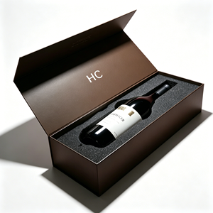 Premium Rigid Paper Wine Gift <b>Box</b> <b>Foldable</b> Magnetic Closure Custom Logo Luxury Packaging for Single Bottle Whiskey - Product Image 4