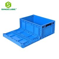 Caisse de transport pliable Sinocube EUO, robuste, recyclable, empilable, en plastique, pour déménagement, stockage