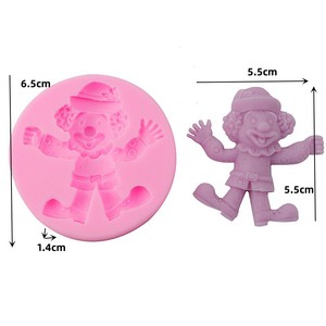 Animal Circus Theme Fondant Mold Chocolate Cake Decoration Dolphin Clown Elephant Mold 2 Pieces Pink - Product Image 4