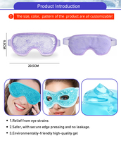 Masque oculaire OEM chaud/froid avec billes de gel rafraîchissantes longue durée pour les yeux gonflés et les cernes (relaxant)