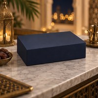 Boîte cadeau écologique personnalisée de la marque FOVAIRE avec couvercle magnétique, emballage rigide enveloppé de papier, forme rectangulaire, impression quadricolore