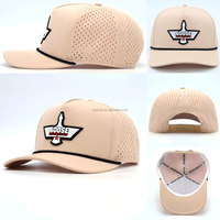 Gorra de Golf de 5 Paneles, Resistente, con Perforaciones Láser, Impermeable, Transpirable, con Logotipo Personalizado, Gorras de Béisbol y Fútbol, Venta al Por Mayor OEM
