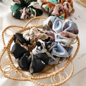 Coleteros de Raso con Estampado Floral para Floristería, Venta al por Mayor de Fábrica, Coleteros con Estampado de Flores, Bandas para el Cabello, Coleteros para Mujeres y Niñas - Product Image 3