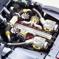 Kit de modèle de voiture de course télécommandée Guly 10648, supercar technique, ABS, échelle 1:8, jouet électronique, 3719 pièces, construction pour adultes