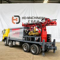 Foreuse de puits d'eau montée sur camion à faible consommation, 400 m, machine de forage de puits profonds