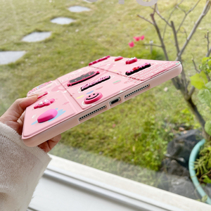 3D Dễ Thương Phim Hoạt Hình Tự Động Đánh Thức/Ngủ Ba Gấp Màu Hồng TPU Bảo Vệ Máy Tính Bảng Trường Hợp Đối Với iPad 9 Gen 10.2 <span class=keywords><strong>Inch</strong></span> Trường Hợp Đối Với Cô Gái Phụ Nữ - Product Image 4